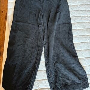 Old Navy Black Wide-Leg Linen Pants XL